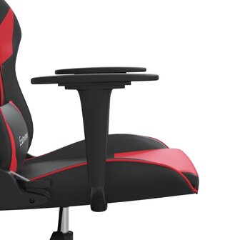 Massage gamestoel kunstleer zwart en rood