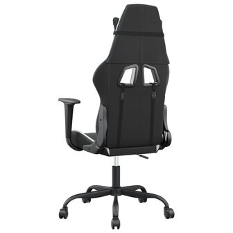 Massage gamestoel kunstleer zwart en wit