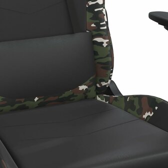 Massage gamestoel kunstleer zwart en camouflage