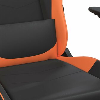 Gamestoel kunstleer zwart en oranje