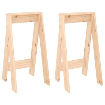 Krukken 2 st 40x40x75 cm massief grenenhout
