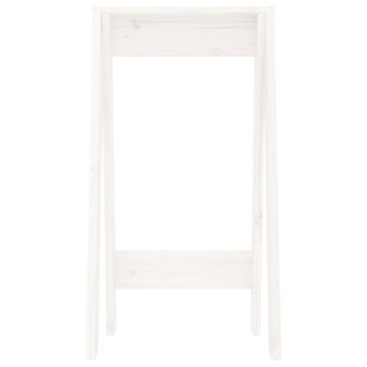 Krukken 2 st 40x40x75 cm massief grenenhout wit