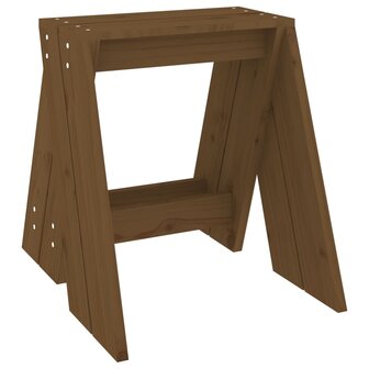 Krukken 2 st 40x40x45 cm massief grenenhout honingbruin