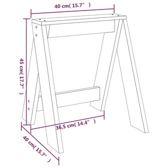 Krukken 2 st 40x40x45 cm massief grenenhout honingbruin