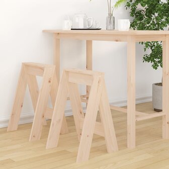 Krukken 2 st 40x40x60 cm massief grenenhout