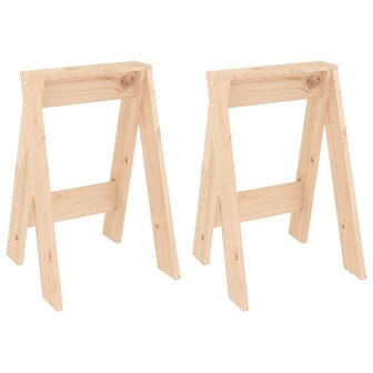 Krukken 2 st 40x40x60 cm massief grenenhout