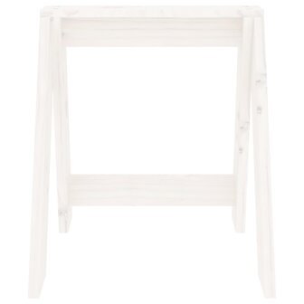 Krukken 2 st 40x40x45 cm massief grenenhout wit