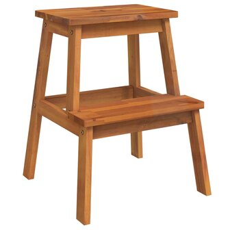 Kruk 2-staps 40x38x50 cm massief acaciahout