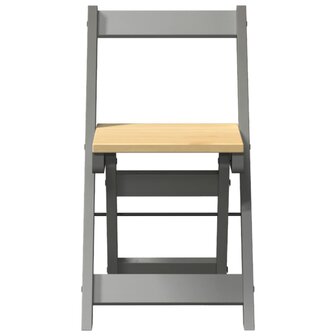 Eetkamerstoelen 4 st Corona inklapbaar massief grenenhout grijs