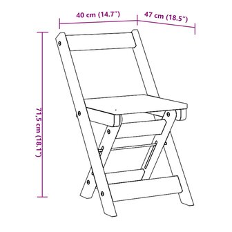 Eetkamerstoelen 4 st Corona inklapbaar massief grenenhout grijs