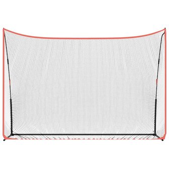 Golftrainingsnet 305x91x213 cm polyester zwart en rood