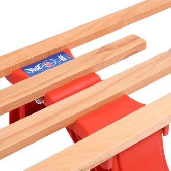 Sneeuwslee met rugleuning inklapbaar 119 cm hout