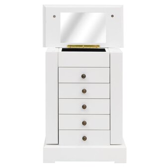 Sieradenkastje met spiegel 25x13,5x34 cm MDF