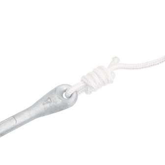 Anker met touw inklapbaar 2,5 kg smeedijzer zilverkleurig