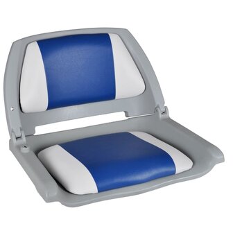 Bootstoelen 2 st inklapbare rugleuning 41x51x48 cm blauw wit