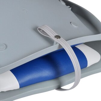 Bootstoelen 2 st inklapbare rugleuning 41x51x48 cm blauw wit