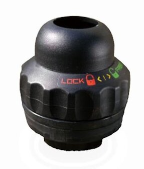 Post Moderne Balhoofdstel Met Ge&iuml;ntegreerd Stuurslot 1 1/8 Inch Zwart