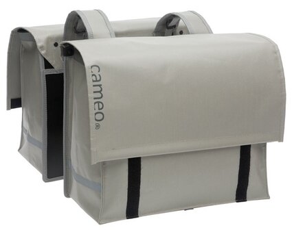 New Looxs Dubbele Fietstas Cameo 46 Liter 39 Cm Bisonyl grijs grijs