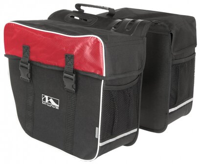 M-Wave Dubbele Fietstas Amsterdam 30L Rood
