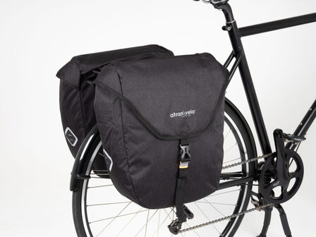Atran Velo Zap Dubbele Fietstas Avs Adapter 25L zwart zwart