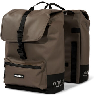 Urban Proof Cargo Gerecyclede Dubbele Fietstas 38 Liter bruin bruin