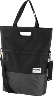 Urban Proof Fietsshopper Gerecycled Pet 20 Liter Black zwart/grijs zwart/grijs