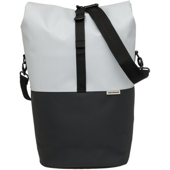 New Looxs Nyborg Enkele Tas 17L Waterdicht Zwart/ lichtgrijs lichtgrijs
