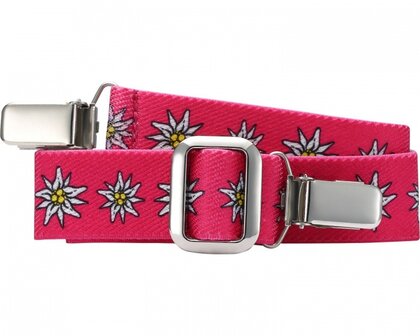 Playshoes Riem Elastisch Met Clip Bloemen Junior Maat 2 roze roze