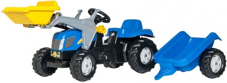 Rolly Toys Traptractor Rollykid Nh T7040 Junior Blauw