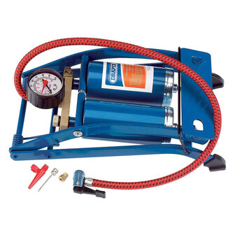 Voetpomp met dubbele cilinder blauw 25996