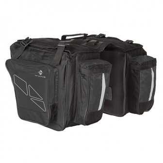 M-Wave Dubbele Fietstas Amsterdam Triple 96 Liter Zwart