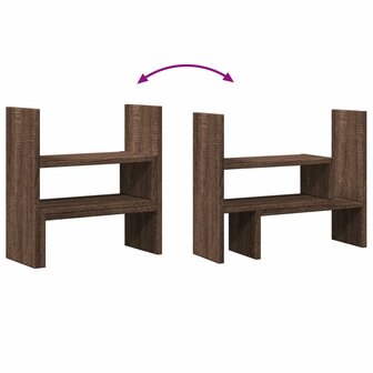 Bureau organiser 40x17x41 cm bewerkt hout bruin eikenkleurig