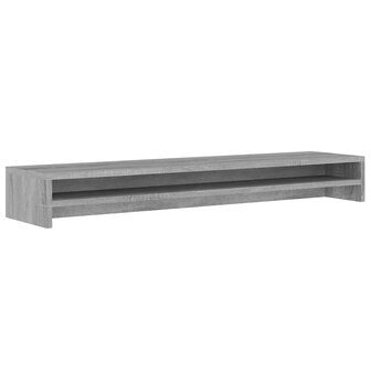 Monitorstandaard 100x24x13 cm bewerkt hout grijs sonoma eiken