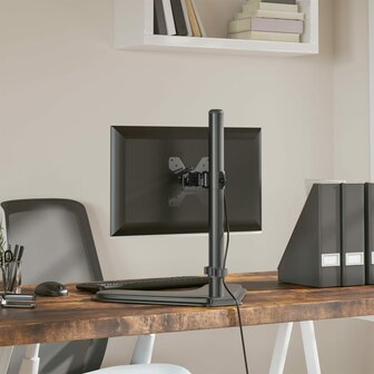 Monitorbeugel VESA 75/100 mm zwart staal