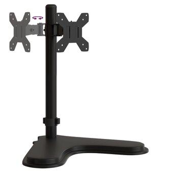 Monitorbeugel VESA 75/100 mm zwart staal
