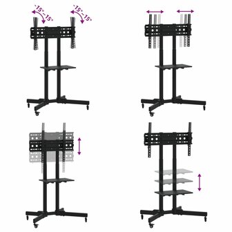 TV-standaard wielen 32-70 inch scherm 40 kg Max VESA 600x400 mm