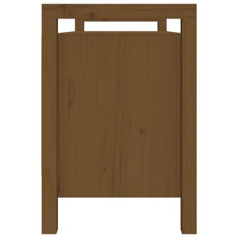 Halbankje 110x40x60 cm massief grenenhout honingbruin