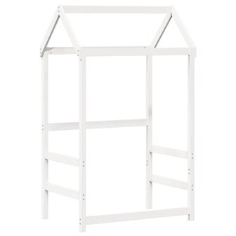 Kinderbedhuisje 118x70x176,5 cm massief grenenhout wit