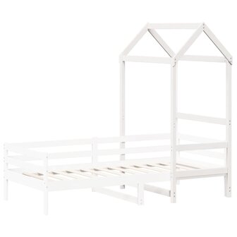 Kinderbedhuisje 118x70x176,5 cm massief grenenhout wit