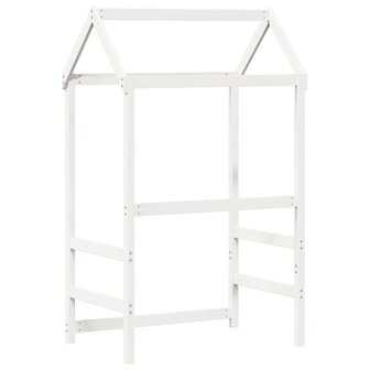 Kinderbedhuisje 118x70x176,5 cm massief grenenhout wit