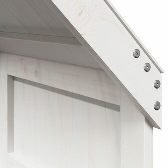 Kinderbedhuisje 55x84x132 cm massief grenenhout wit