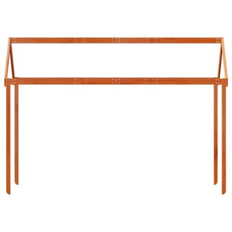 Kinderbedhuisje 207x80,5x151,5 cm massief grenenhout wasbruin