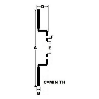Remschijven Black Diamond Kbd1486Com Geventileerd Frontaal 12 Strepen