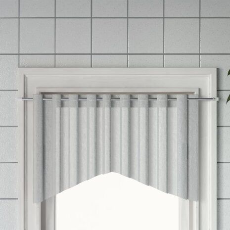 Gordijnrails 2 st 90-130 cm aluminium wit en zilverkleurig