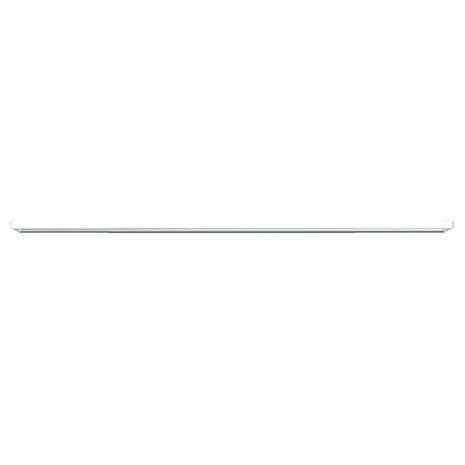 Gordijnrails 2 st 90-130 cm aluminium wit en zilverkleurig