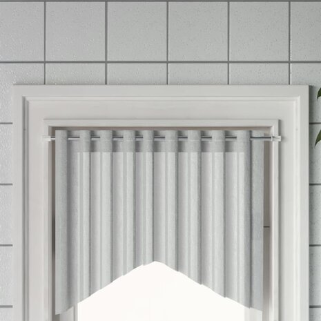 Gordijnrails 2 st 60-105 cm aluminium wit en zilverkleurig