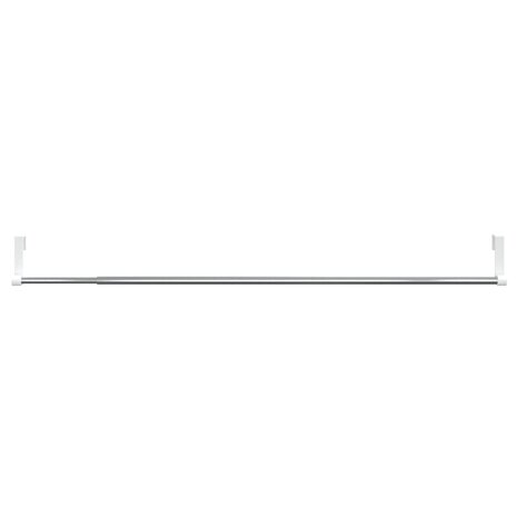 Gordijnrails 2 st 60-105 cm aluminium wit en zilverkleurig