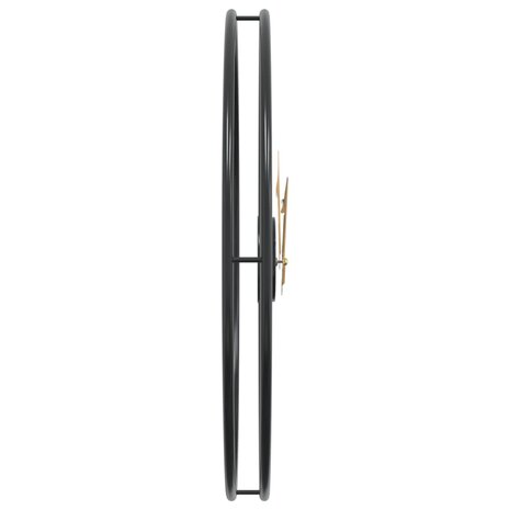 Wandklok Ø50 cm ijzer zwart
