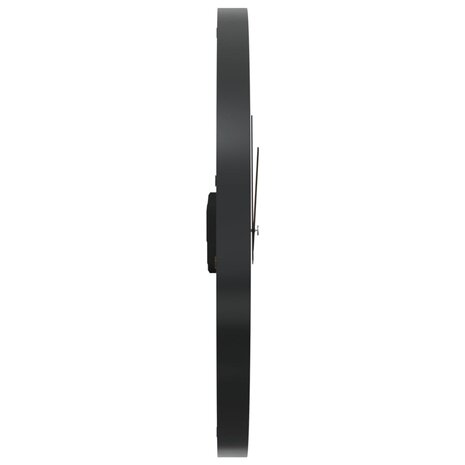 Wandklok Ø35 cm ijzer en olijfhout bruin