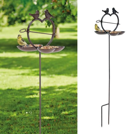 Vogelvoederhuisje 92 cm bruin